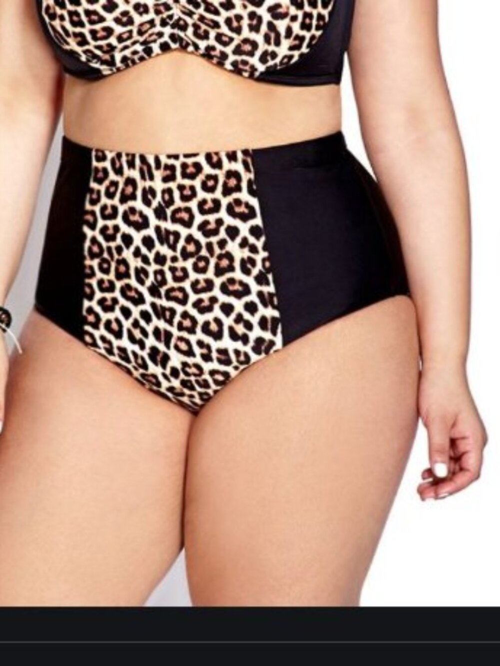 Forever 21 High Waisted Leopard Animal Print Bikini Bottoms Only 2X
